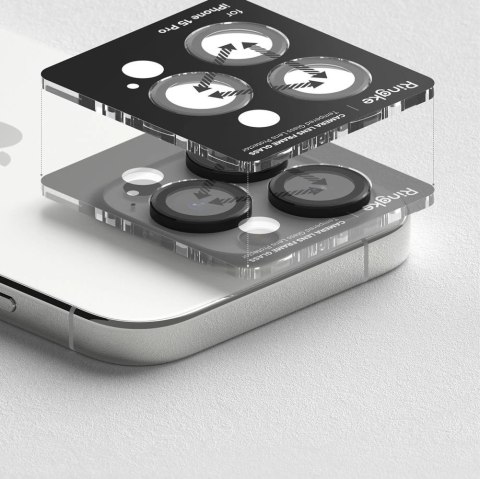 Ochronne nakładki Ringke Camera Frame Protector na iPhone 15 Pro Max - czarny