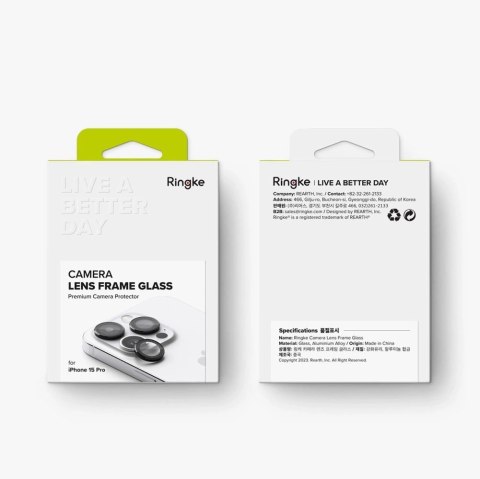 Ochronne nakładki Ringke Camera Frame Protector na iPhone 15 Pro Max - czarny