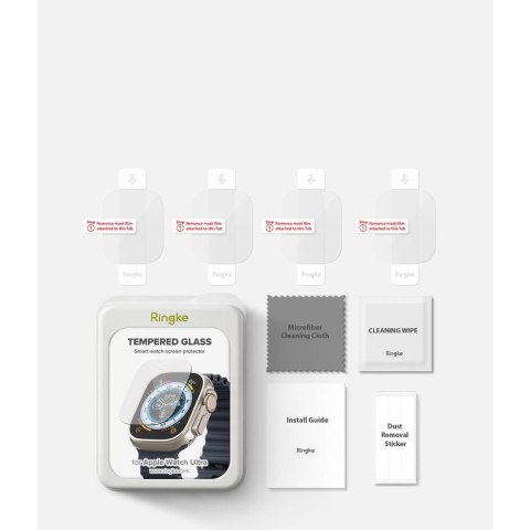 Szkło hartowane Ringke ID FC Glass 4-pack na Apple Watch Ultra 1 / 2 (49 mm)
