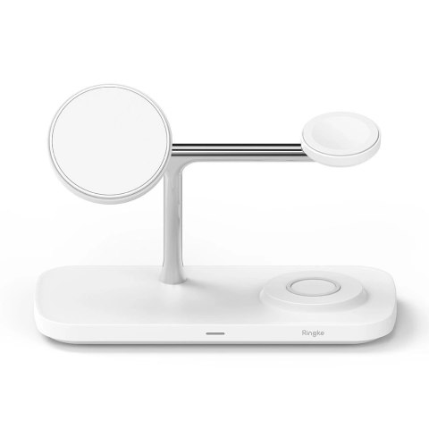 Bezprzewodowa ładowarka Ringke 3w1 QI2 MagSafe - biały Bezprzewodowa ładowarka Ringke 3w1 QI2 MagSafe - biały