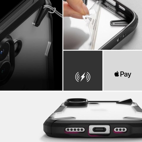 Etui Ringke Fusion X na iPhone 16 - czarny Etui Ringke Fusion X na iPhone 16 - czarny