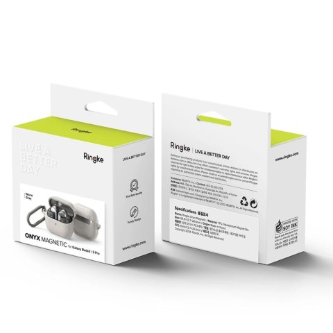 Etui Ringke Onyx MagSafe na Samsung Galaxy Buds 3 / 3 Pro - szary Etui Ringke Onyx MagSafe na Samsung Galaxy Buds 3 / 3 Pro - szary
