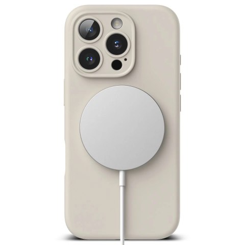 Etui Ringke Silicone MagSafe na iPhone 16 Pro - beżowy