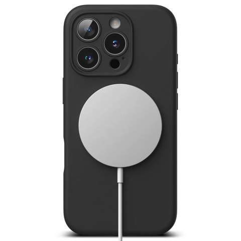 Etui Ringke Silicone MagSafe na iPhone 16 Pro - czarny