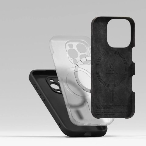 Etui Ringke Silicone MagSafe na iPhone 16 Pro - czarny