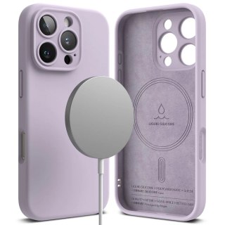 Etui Ringke Silicone MagSafe na iPhone 16 Pro - fioletowe