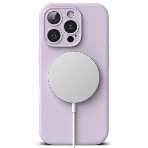 Etui Ringke Silicone MagSafe na iPhone 16 Pro - fioletowe