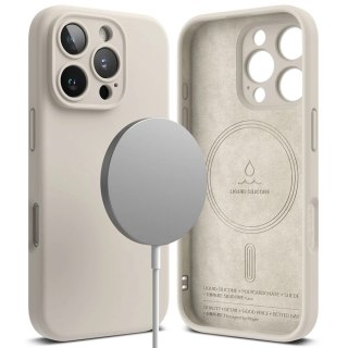 Etui Ringke Silicone MagSafe na iPhone 16 Pro max - beżowy