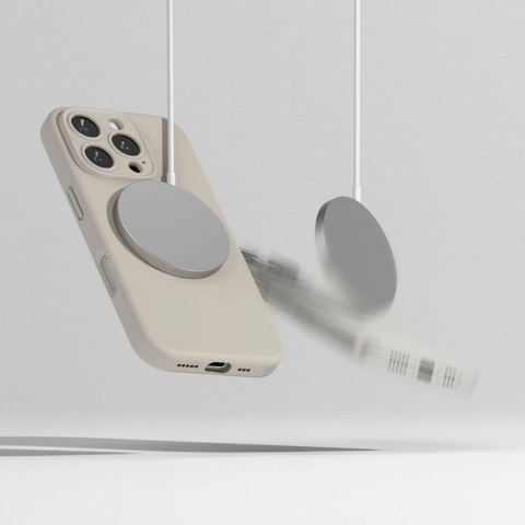 Etui Ringke Silicone MagSafe na iPhone 16 Pro max - beżowy Etui Ringke Silicone MagSafe na iPhone 16 Pro max - beżowy
