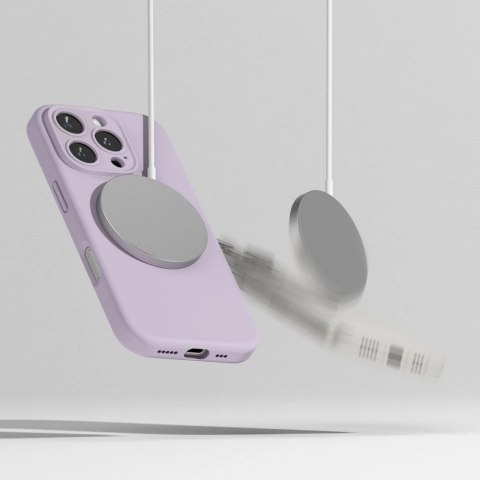 Etui Ringke Silicone MagSafe na iPhone 16 Pro max - fioletowy