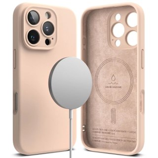 Etui Ringke Silicone MagSafe na iPhone 16 Pro max - różowy