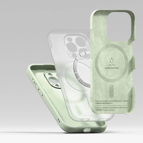 Etui Ringke Silicone MagSafe na iPhone 16 Pro max - zielony