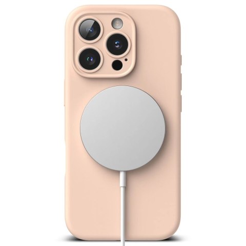 Etui Ringke Silicone MagSafe na iPhone 16 Pro - różowe Etui Ringke Silicone MagSafe na iPhone 16 Pro - różowe