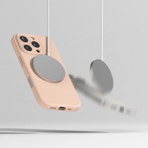 Etui Ringke Silicone MagSafe na iPhone 16 Pro - różowe Etui Ringke Silicone MagSafe na iPhone 16 Pro - różowe