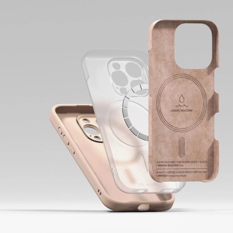 Etui Ringke Silicone MagSafe na iPhone 16 Pro - różowe Etui Ringke Silicone MagSafe na iPhone 16 Pro - różowe