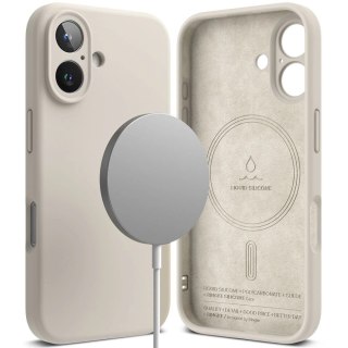 Etui Ringke Silicone MagSafe na iPhone 16 - beżowy