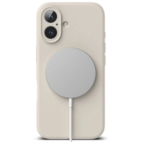 Etui Ringke Silicone MagSafe na iPhone 16 - beżowy