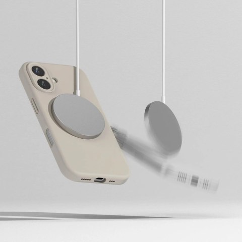 Etui Ringke Silicone MagSafe na iPhone 16 - beżowy
