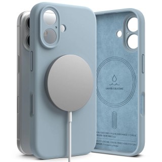Etui Ringke Silicone MagSafe na iPhone 16 - niebieski