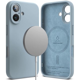 Etui Ringke Silicone MagSafe na iPhone 16 - niebieski
