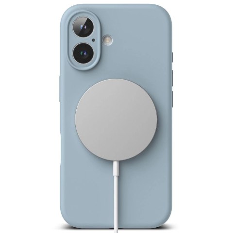 Etui Ringke Silicone MagSafe na iPhone 16 - niebieski