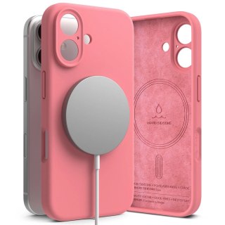 Etui Ringke Silicone MagSafe na iPhone 16 - różowy