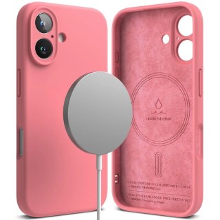 Etui Ringke Silicone MagSafe na iPhone 16 - różowy