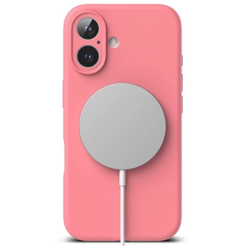 Etui Ringke Silicone MagSafe na iPhone 16 - różowy