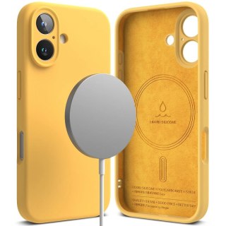 Etui Ringke Silicone MagSafe na iPhone 16 - zółty