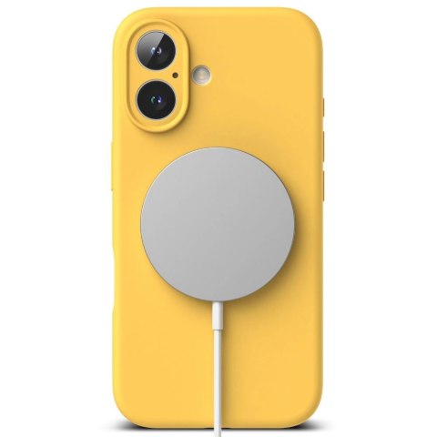 Etui Ringke Silicone MagSafe na iPhone 16 - zółty