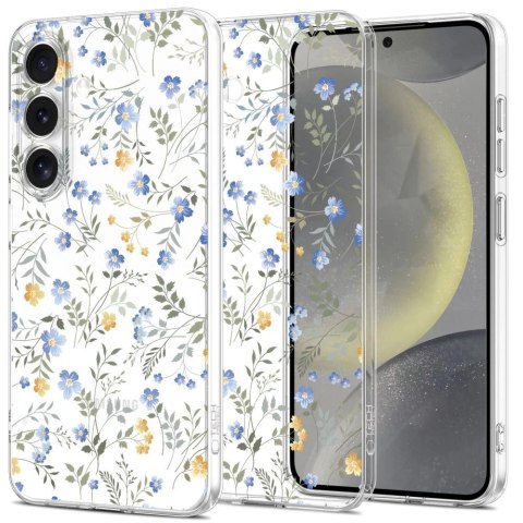 Etui Tech-Protect FlexAir na Samsung Galaxy S25 - stokrotki z liśćmi