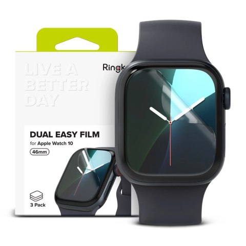 Folia ochronna Ringke Dual Easy 3-pack na Apple Watch 10 46 mm Folia ochronna Ringke Dual Easy 3-pack na Apple Watch 10 46 mm