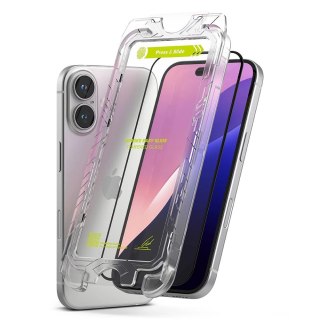 Szkło hartowane Ringke Easy Slide 2-pack z czarną ramką na iPhone 15 / 16