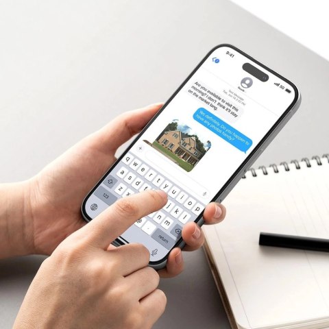 Szkło hartowane Ringke Easy Slide 2-pack z czarną ramką na iPhone 15 / 16