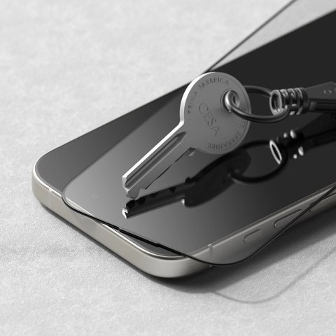 Szkło hartowane z czarną ramką Ringke Easy Slide 2-pack na iPhone 16 Pro Max Szkło hartowane z czarną ramką Ringke Easy Slide 2-pack na iPhone 16 Pro Max