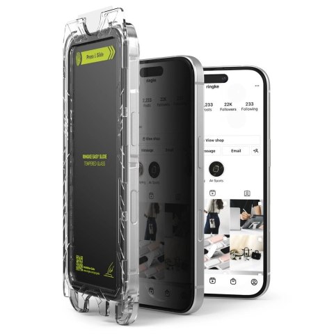 Szkło prywatyzujące Ringke Easy Slide 2-pack na iPhone 15 / 16 Szkło prywatyzujące Ringke Easy Slide 2-pack na iPhone 15 / 16