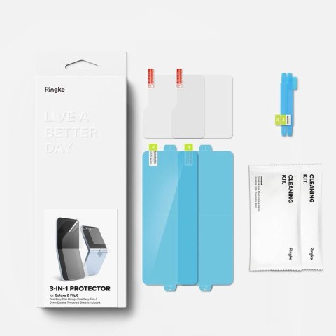 Zestaw ochronny Ringke 3in1 Protector 2-set na Samsung Galaxy Z Flip 6