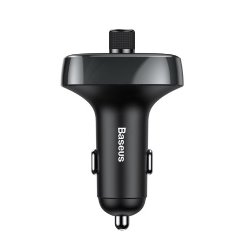 Baseus transmiter FM T Shaped S-09 Bluetooth MP3 ładowarka samochodowa czarna Baseus transmiter FM T Shaped S-09 Bluetooth MP3 ładowarka samochodowa czarna