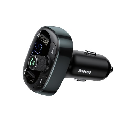 Baseus transmiter FM T Shaped S-09 Bluetooth MP3 ładowarka samochodowa czarna Baseus transmiter FM T Shaped S-09 Bluetooth MP3 ładowarka samochodowa czarna