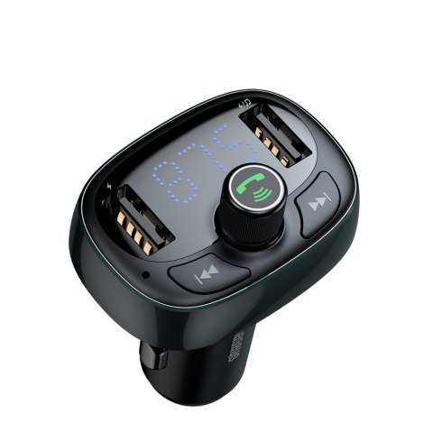 Baseus transmiter FM T Shaped S-09 Bluetooth MP3 ładowarka samochodowa czarna Baseus transmiter FM T Shaped S-09 Bluetooth MP3 ładowarka samochodowa czarna