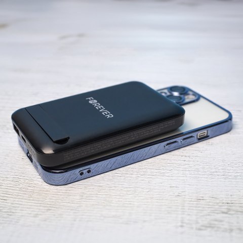 Forever power bank bezprzewodowy MATB-100 PD QC 22.5W 10000 mAh czarny magnetyczny