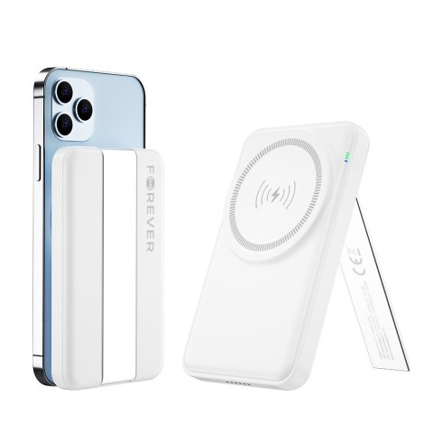 Forever stacja ładująca bezprzewodowa magnetyczna z power bankiem MACS-100 biała 5w1 Forever stacja ładująca bezprzewodowa magnetyczna z power bankiem MACS-100 biała 5w1