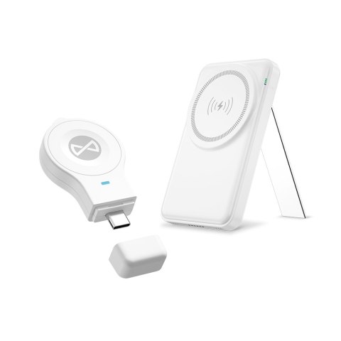 Forever stacja ładująca bezprzewodowa magnetyczna z power bankiem MACS-100 biała 5w1 Forever stacja ładująca bezprzewodowa magnetyczna z power bankiem MACS-100 biała 5w1
