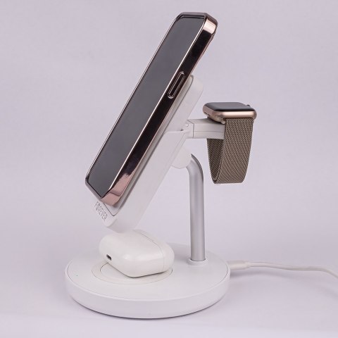 Forever stacja ładująca bezprzewodowa magnetyczna z power bankiem MACS-100 biała 5w1 Forever stacja ładująca bezprzewodowa magnetyczna z power bankiem MACS-100 biała 5w1
