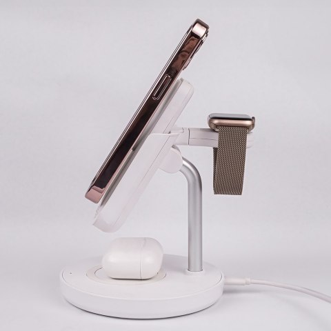 Forever stacja ładująca bezprzewodowa magnetyczna z power bankiem MACS-100 biała 5w1 Forever stacja ładująca bezprzewodowa magnetyczna z power bankiem MACS-100 biała 5w1