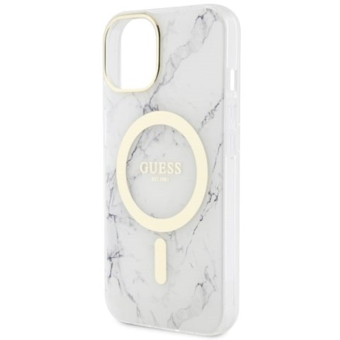 Guess nakładka do iPhone 14 6,1" GUHMP14SPCUMAH biała hard case Marble MagSafe Guess nakładka do iPhone 14 6,1" GUHMP14SPCUMAH biała hard case Marble MagSafe