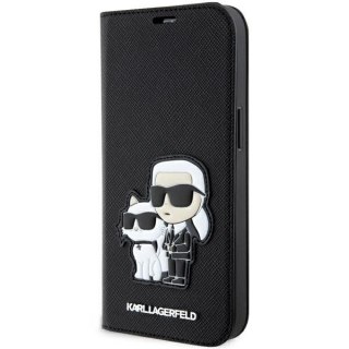 Karl Lagerfeld etui do iPhone 14 Pro Max 6,7" KLBKP14XSANKCPK czarne Saffiano Karl & Choupette