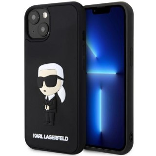 Karl Lagerfeld nakładka do iPhone 14 6,1" KLHCP14S3DRKINK czarna hardcase Rubber Ikonik 3D