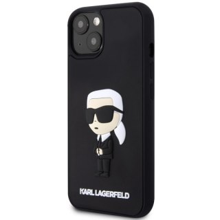 Karl Lagerfeld nakładka do iPhone 14 6,1" KLHCP14S3DRKINK czarna hardcase Rubber Ikonik 3D