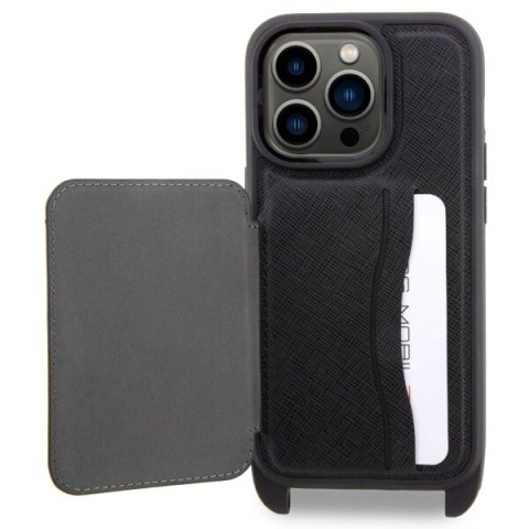 Karl Lagerfeld nakładka do iPhone 14 Pro 6,1" KLHCP14LCSAKCPMK czarna hardcase Crossbody Saffiano Karl & Choupette